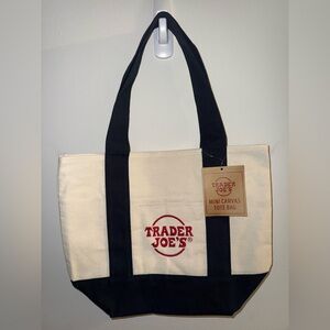 TRADER JOE’S Mini Canvas Tote Bag NWT